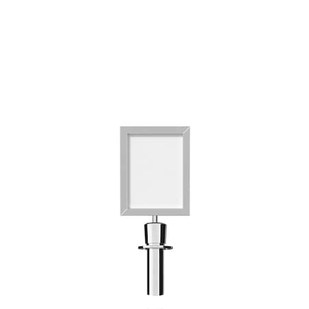 Montour Line Stanchion Post Top Sign Frame 8.5x11" V Pol. S.S., EXIT (front) HDSF-8511-V-PS-EXITNOENTERDBL
